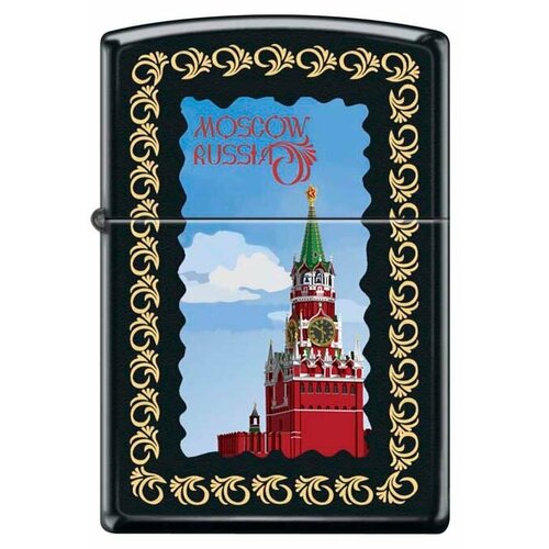   Zippo 218  Moscow Kremlin framed Black Matte   -     , -, 