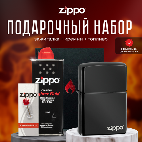   ZIPPO   (   Zippo 24756ZL Classic High Polish Black Logo +  +  125  )   -     , -, 