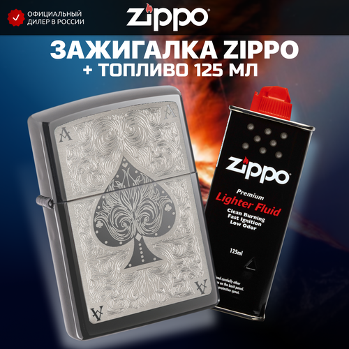   ZIPPO 28323 Classic   Black Ice +   125    -     , -, 