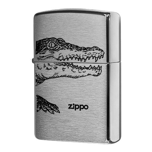     ZIPPO 200 Alligator   Brushed Chrome -    -     , -, 