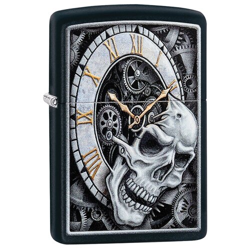  Zippo   Skull Clock Design Black Matte, 29854  1 . 1 . 60    -     , -, 