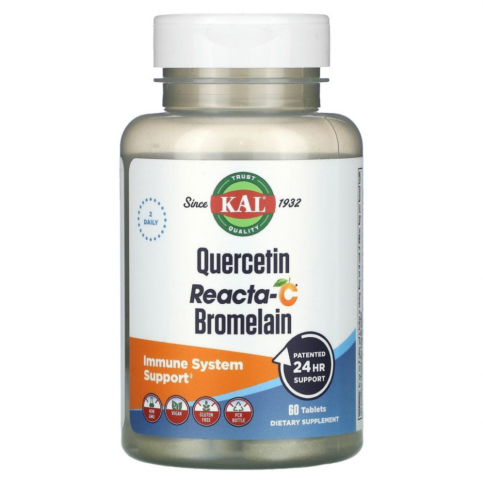  KAL, Quercetin Reacta-C Bromelain, 60     -     , -, 