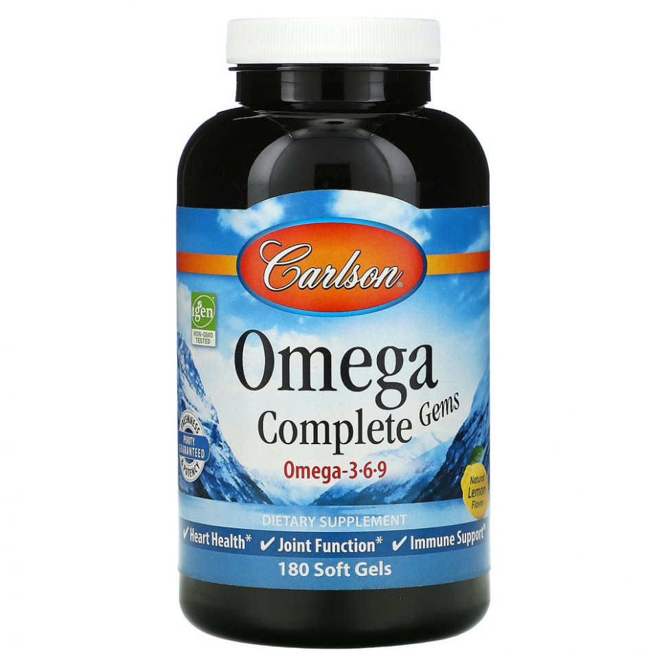  Carlson Labs, Omega Complete Gems, 180     -     , -, 