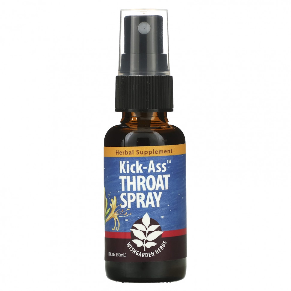  WishGarden Herbs, Kick-Ass Throat Spray, 30  (1 . )  Iherb ()  