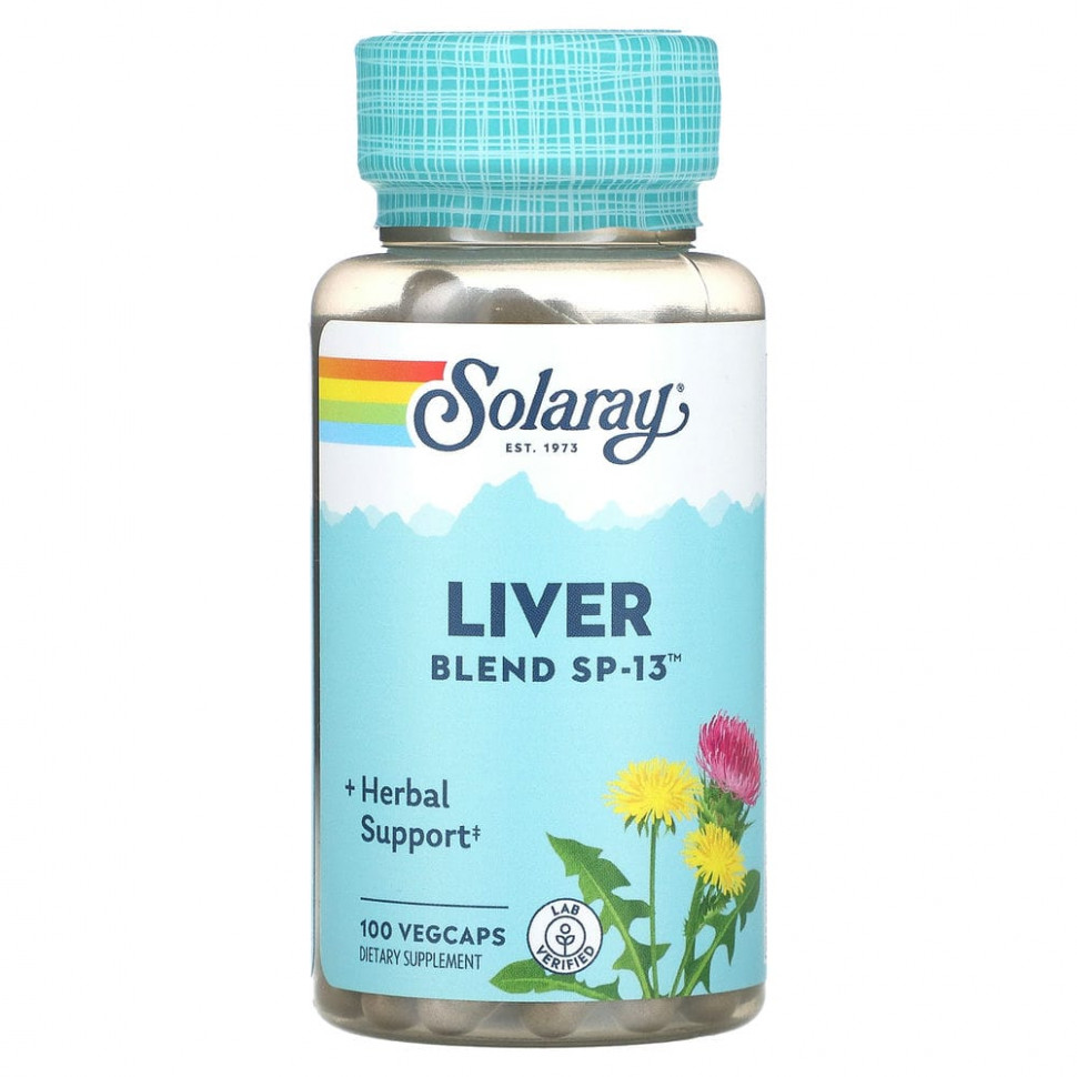  Solaray, Liver Blend SP-13, 100 Easy-To-Swallow Capsules    -     , -, 