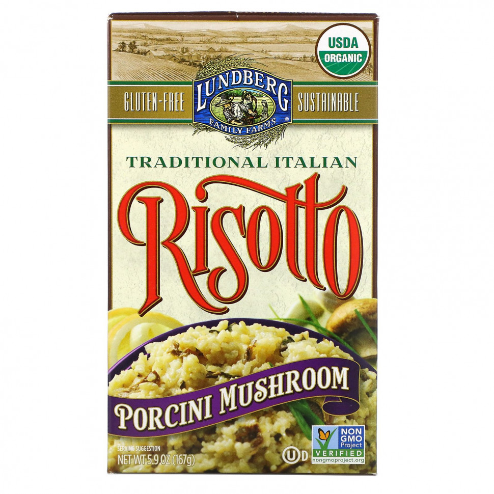  Lundberg, Organic, Traditional Italian Risotto, Porcini Mushroom, 5.9 oz (167 g)    -     , -, 