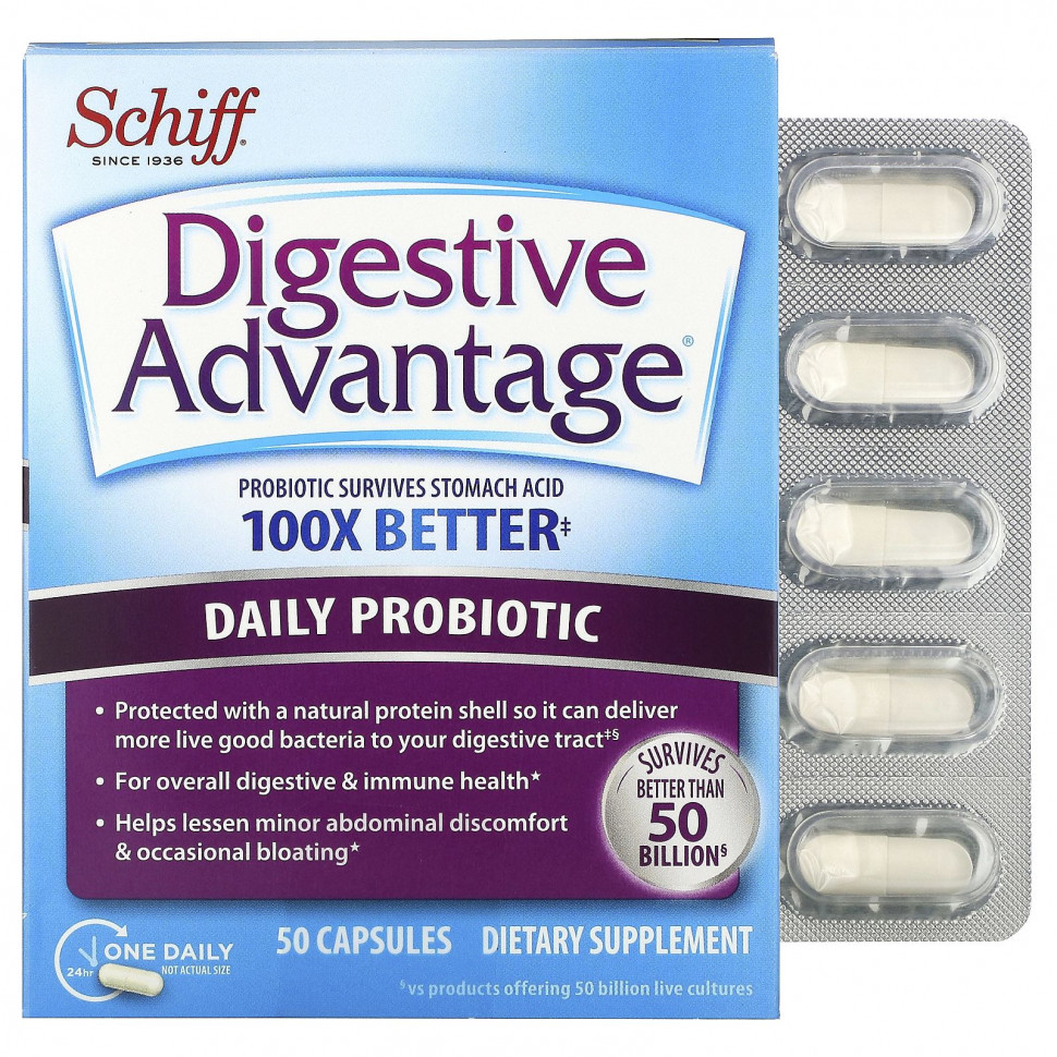  Schiff, Digestive Advantage,    , 50     -     , -, 