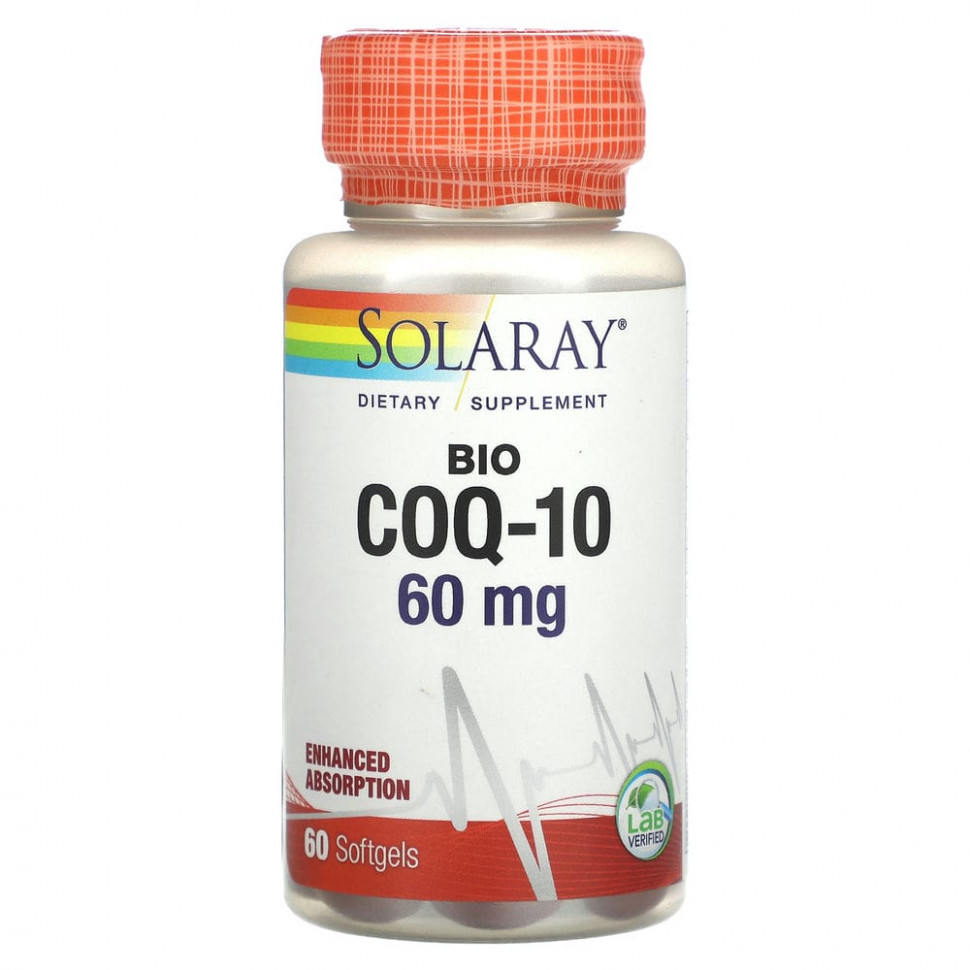  Solaray, Bio CoQ-10, 60 , 60      -     , -, 