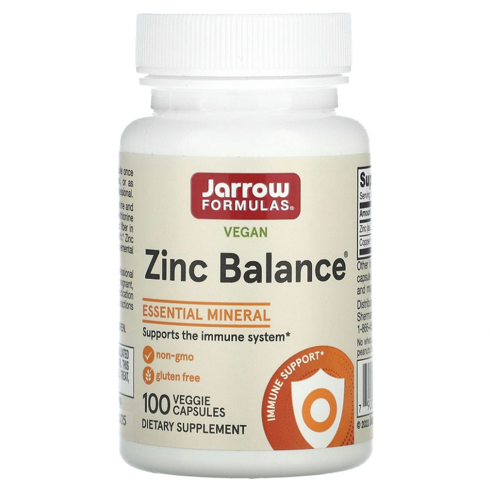  Jarrow Formulas, Zinc Balance, 100      -     , -, 