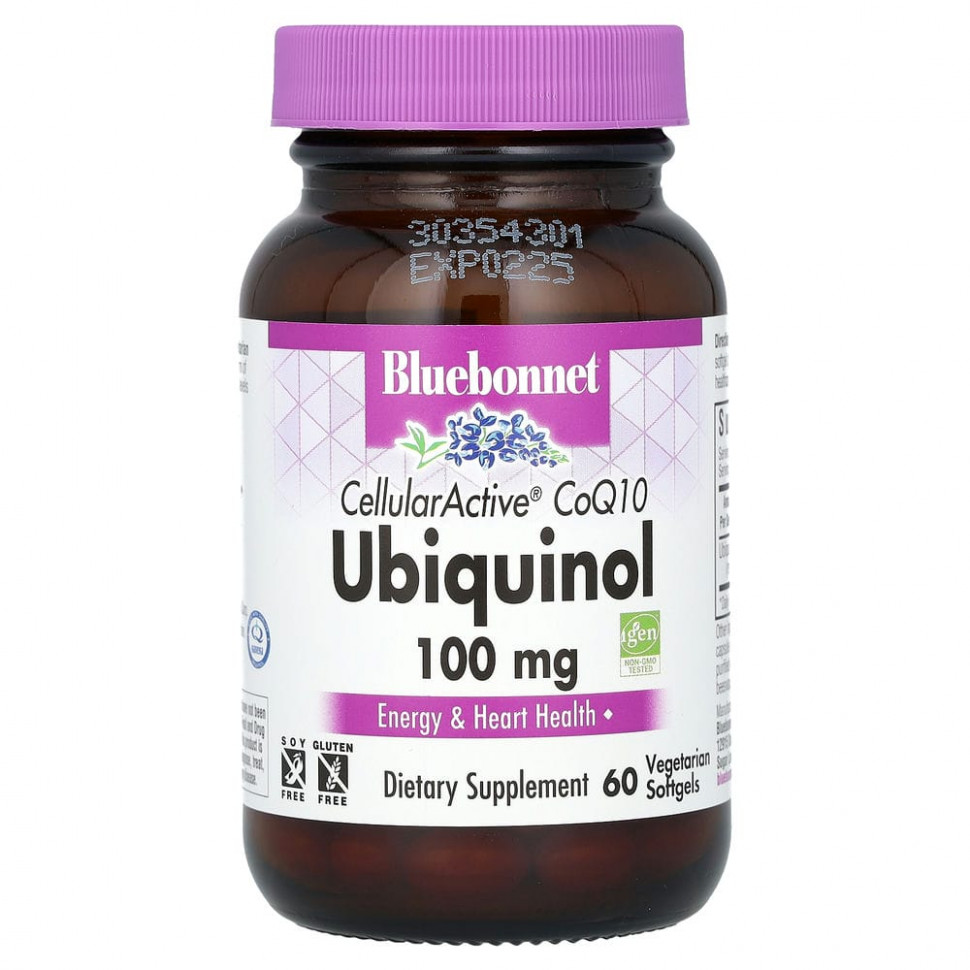  Bluebonnet Nutrition, CellularActive CoQ10, Ubiquinol, 100 , 60      -     , -, 