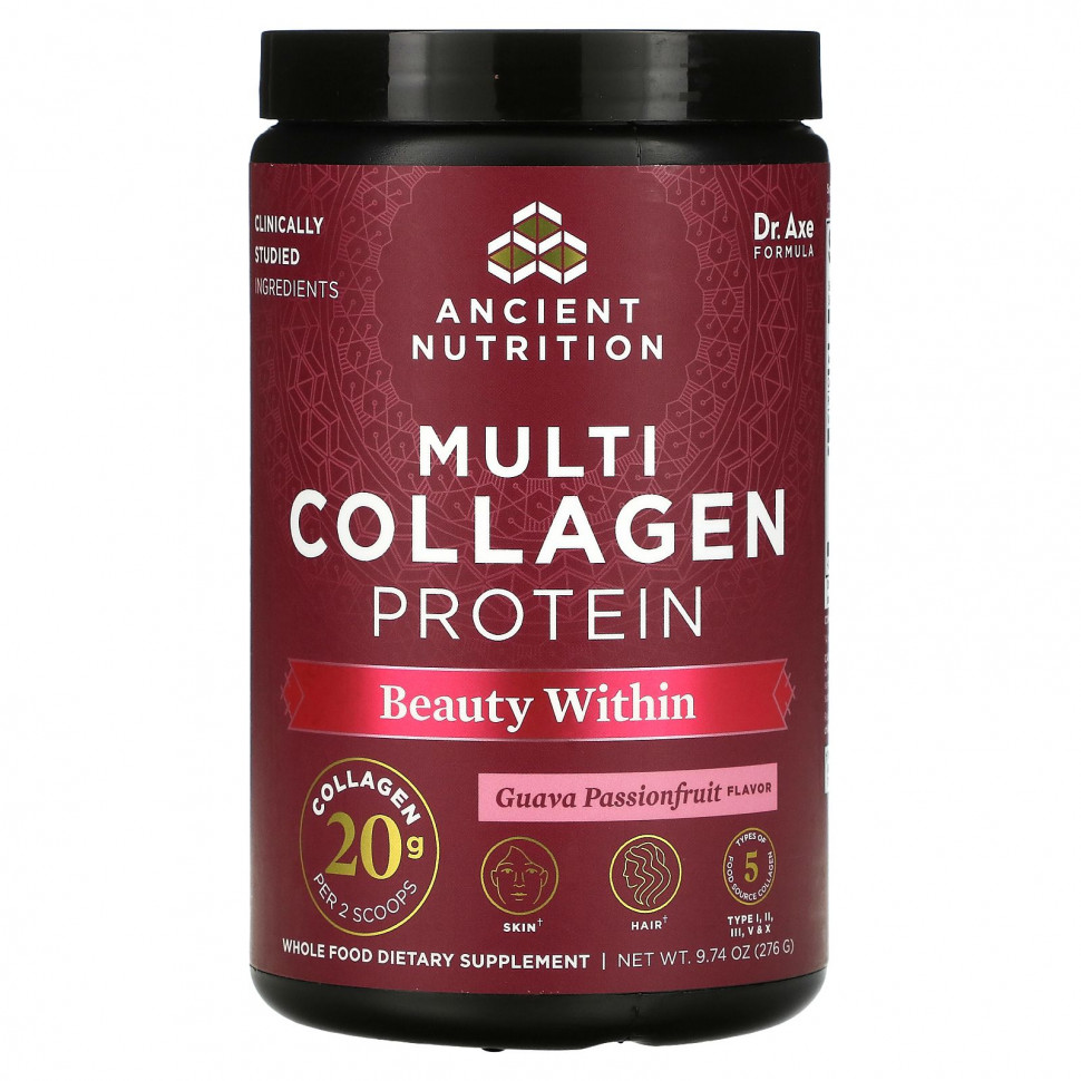  Dr. Axe / Ancient Nutrition, Multi Collagen Protein, Beauty Within,   , 276  (9,74 )    -     , -, 