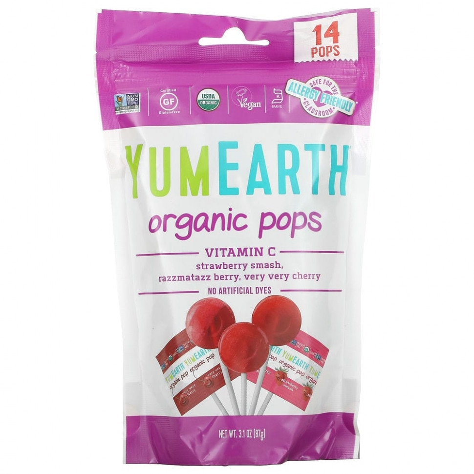  YumEarth, Organic Pops,  C,  ,  , , 14 , 87  (3,1 )    -     , -, 