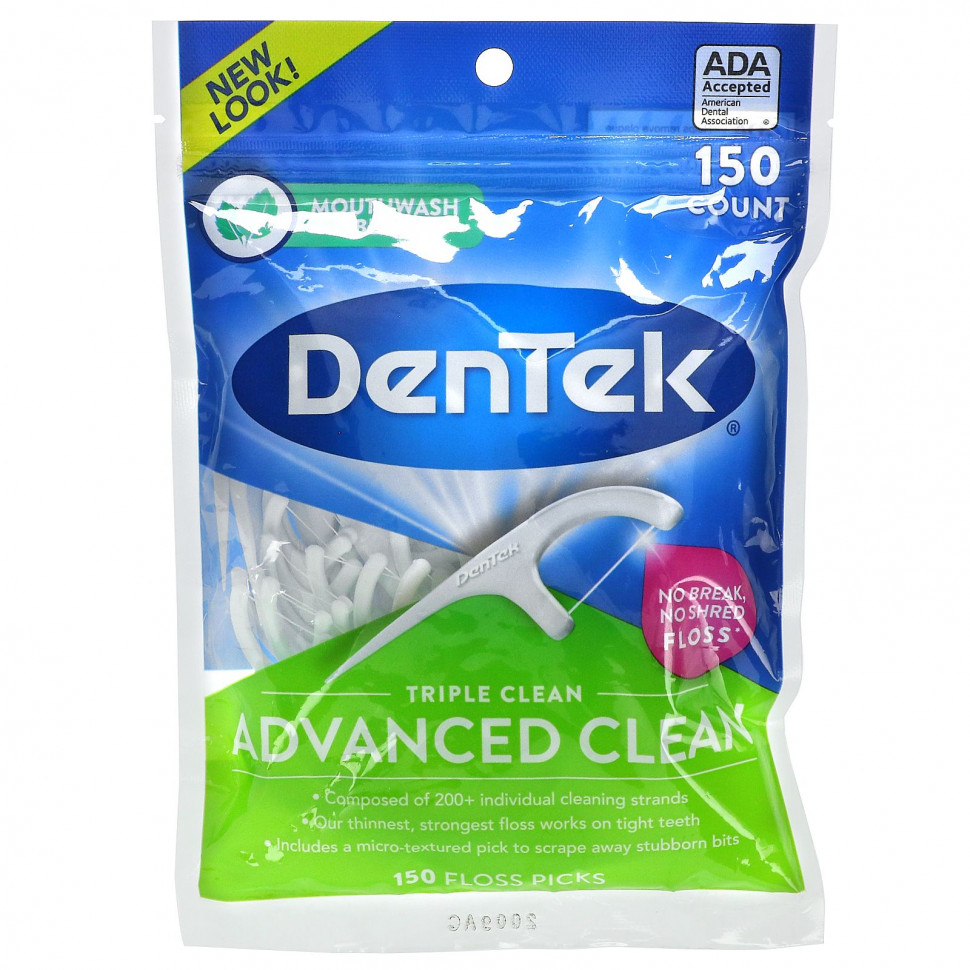���� DenTek, Advanced Clean Floss Picks, �������� ��� ���������� ���, 150 ����������  Iherb (������) ������ ������