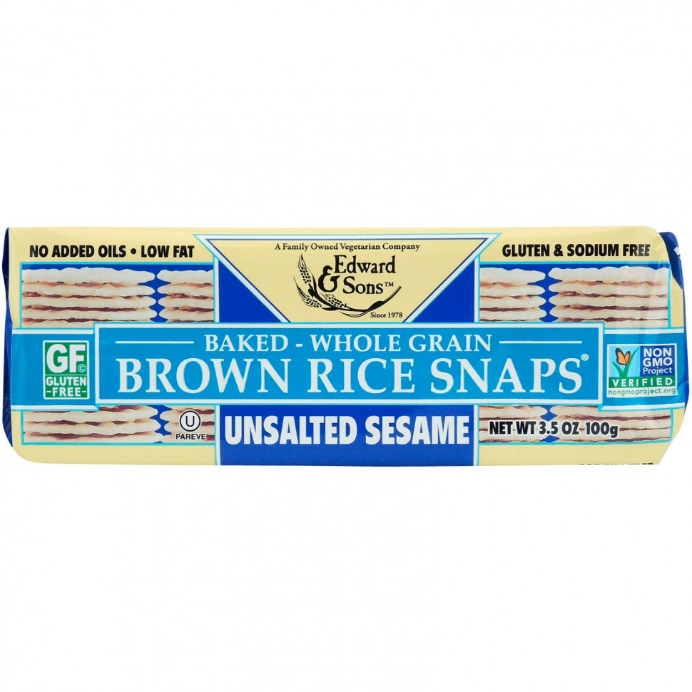  Edward & Sons, Baked Brown Rice Snaps (    ),  , 100     -     , -, 