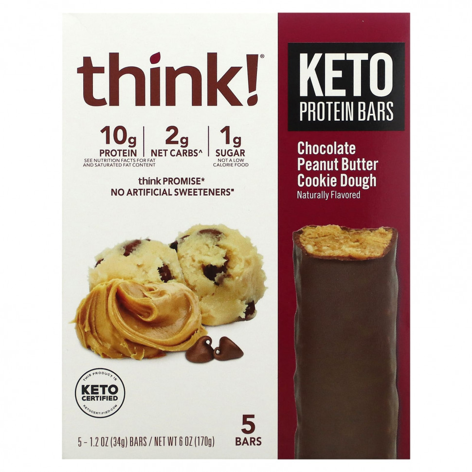  Think !, Keto Protein Bars,     , 5 , 34  (1,2 )    -     , -, 