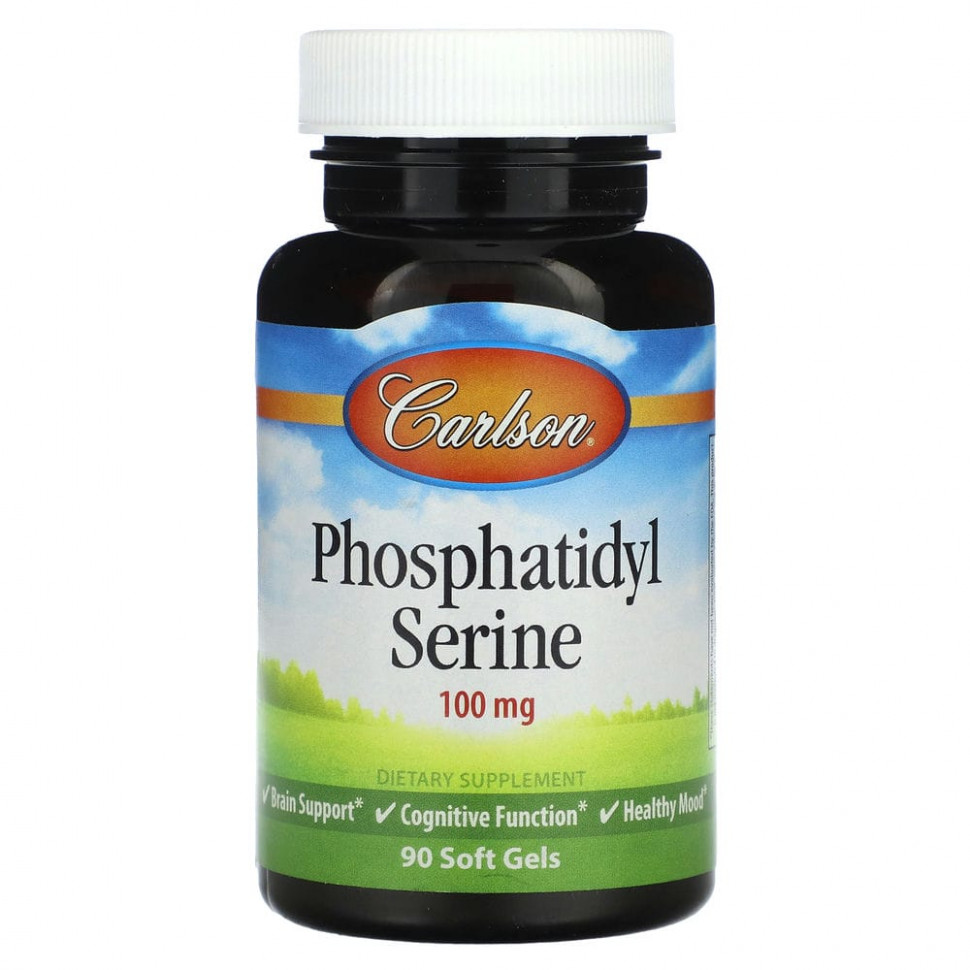  Carlson, Phosphatidyl Serine, 100 mg, 90 Soft Gels    -     , -, 