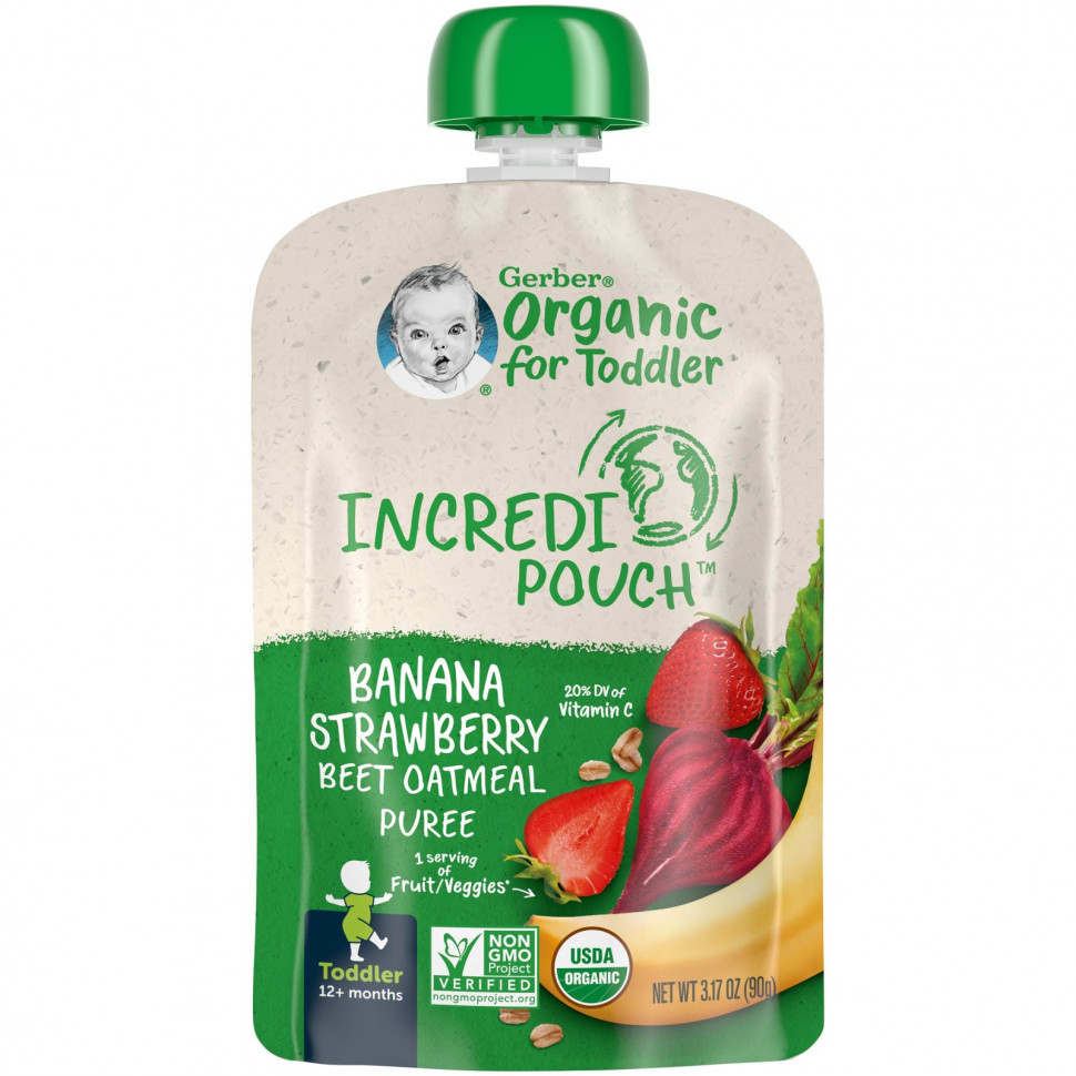  Gerber, Organic  ,  12 , , , ,  , 90  (3,17 )    -     , -, 