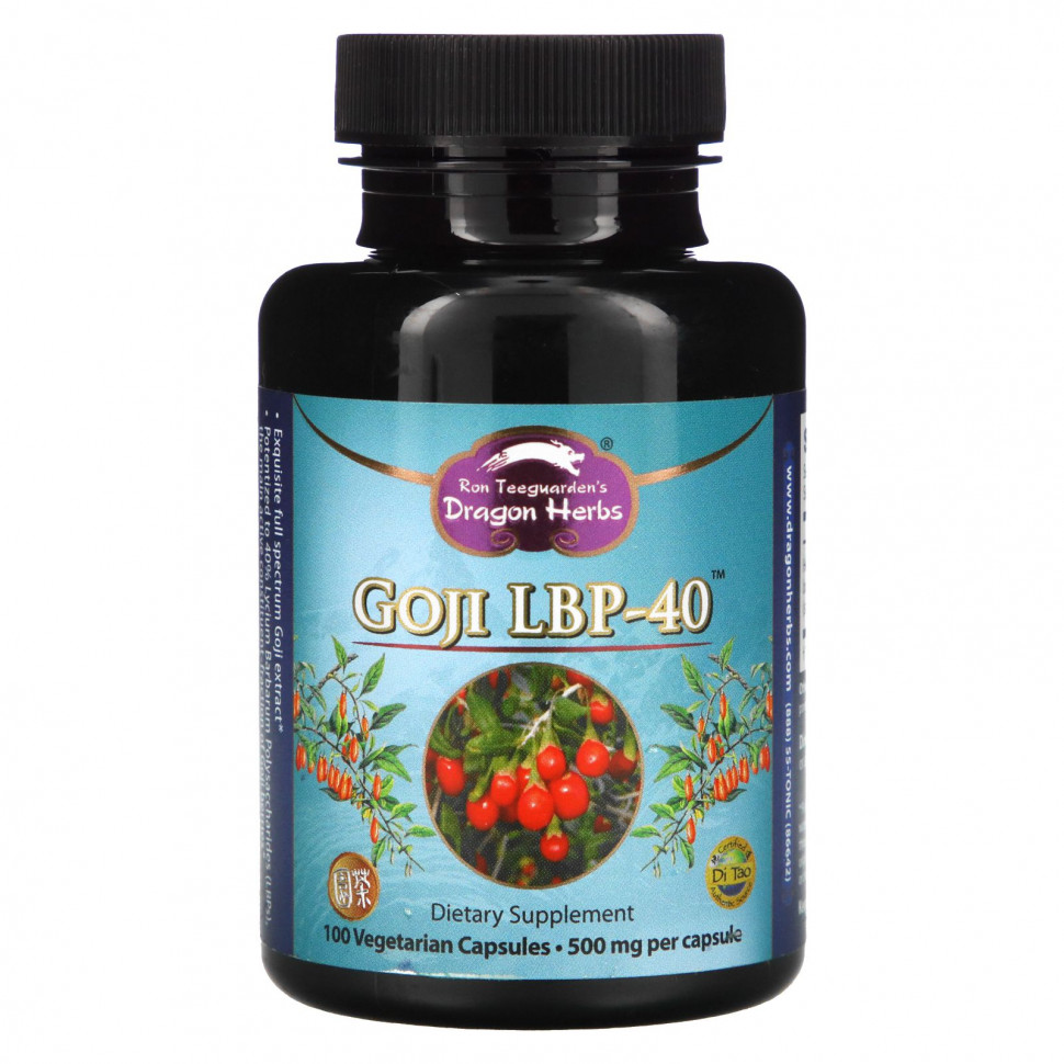  Dragon Herbs, Goji LBP-40, 500 , 100      -     , -, 