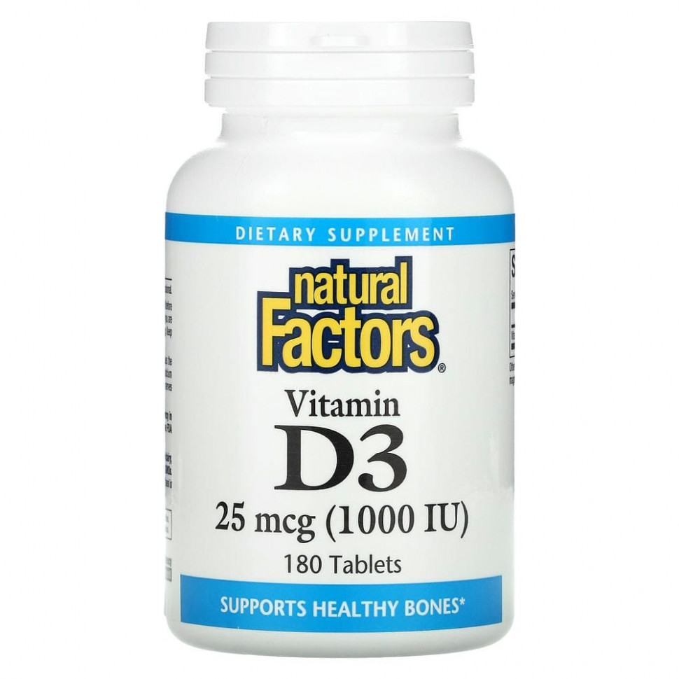  Natural Factors,  D3, 1000 , 180     -     , -, 