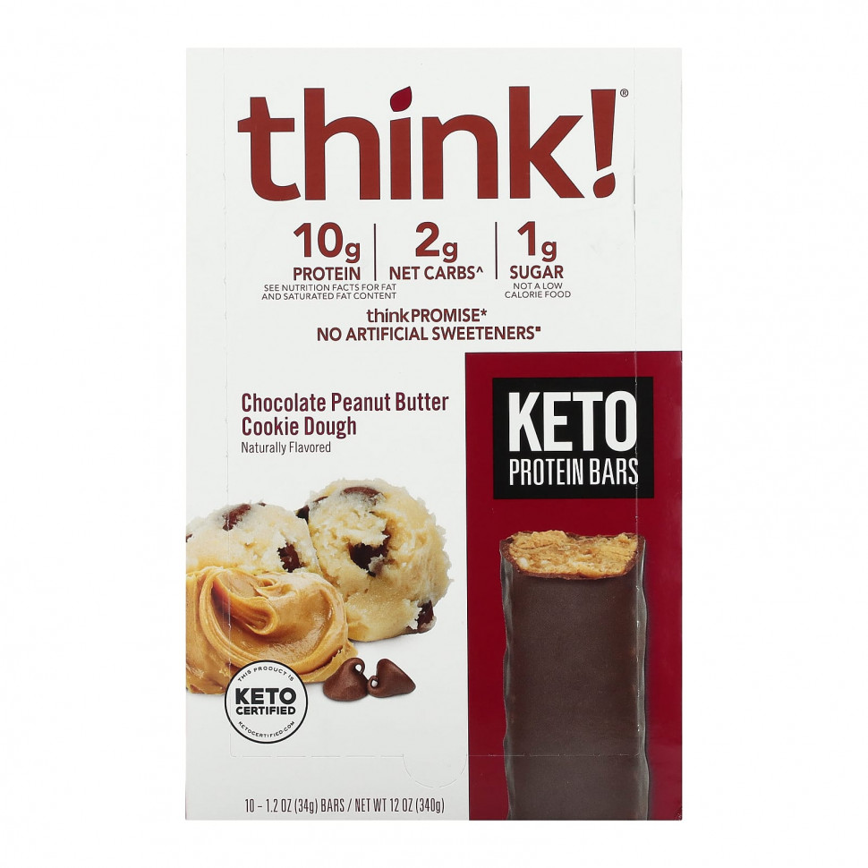  Think !, Keto Protein Bars,       , 10 , 34  (1,2 )     -     , -, 