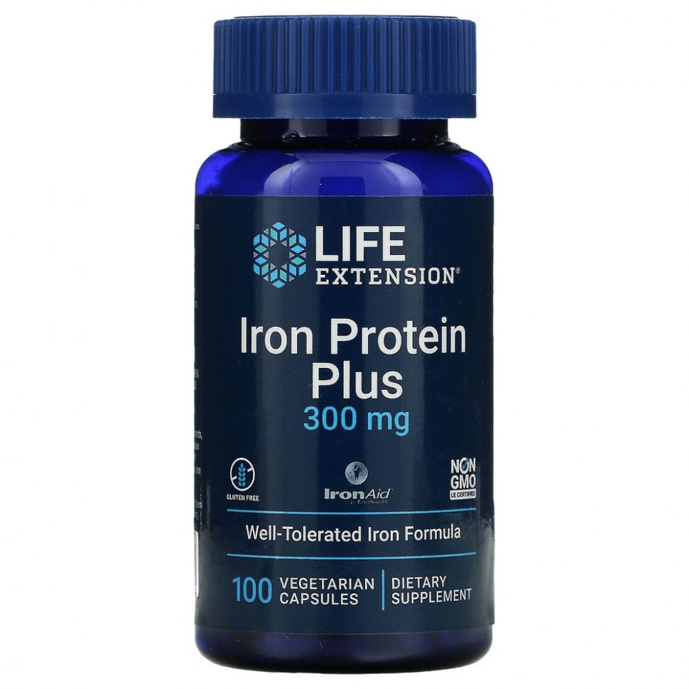  Life Extension, Iron Protein Plus, 300 , 100      -     , -, 