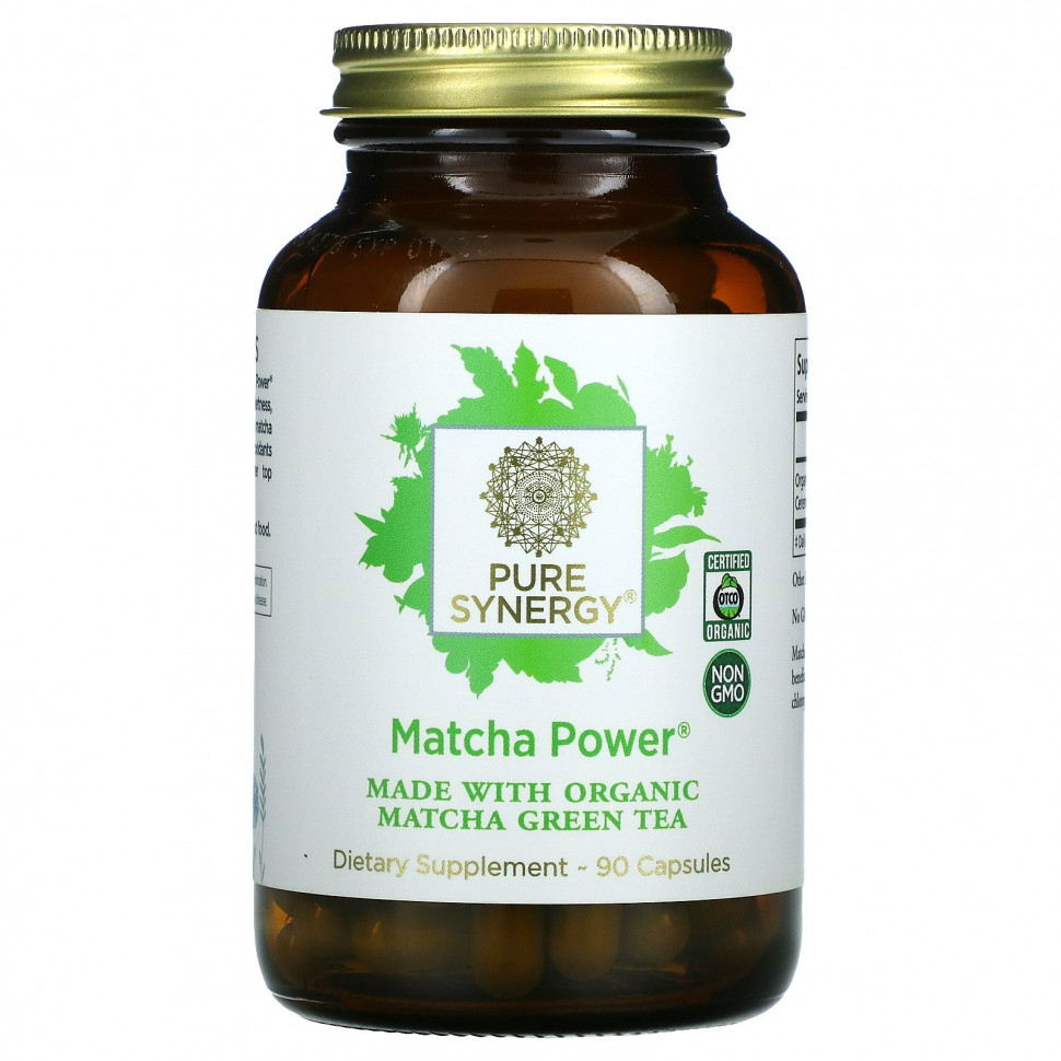  Pure Synergy, Organic Matcha Power, 90 Veggie Caps    -     , -, 