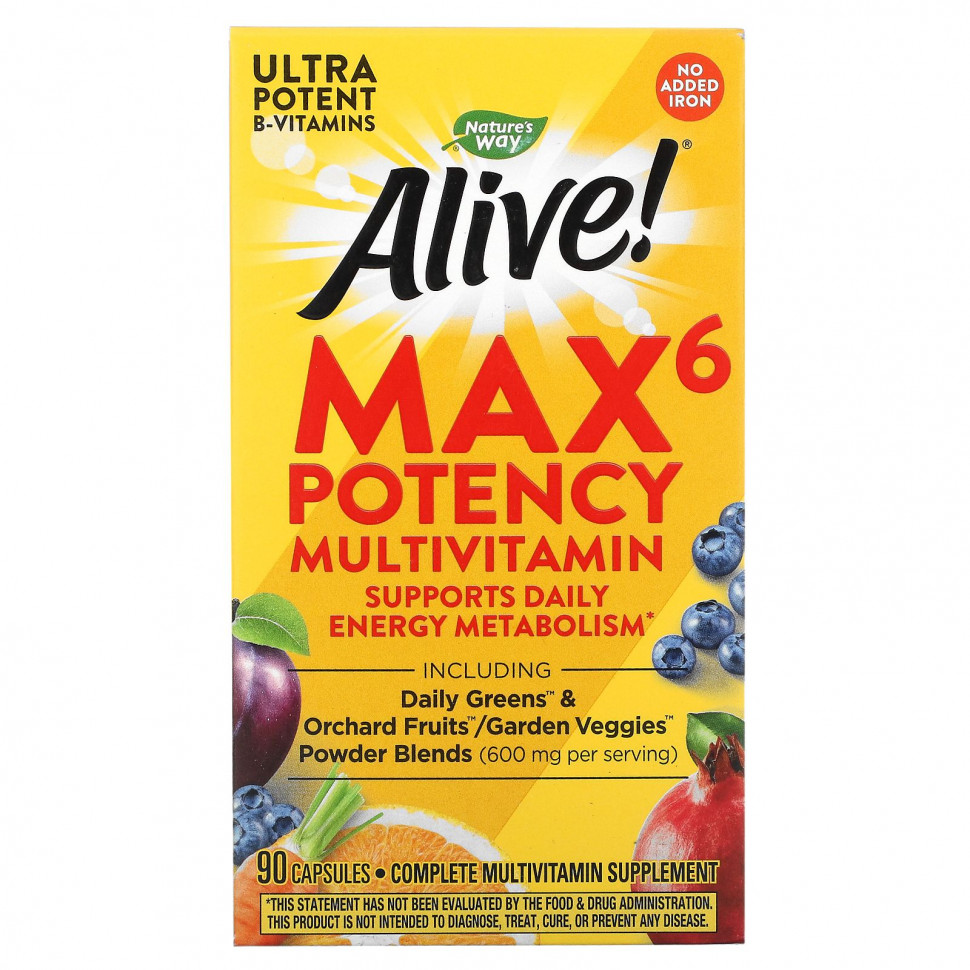  Nature's Way, Alive! Max6 Potency,   ,   , 90     -     , -, 