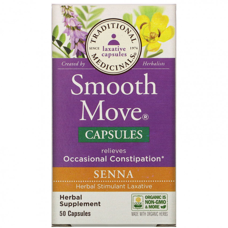  Traditional Medicinals, Smooth Move Capsules, , 50     -     , -, 