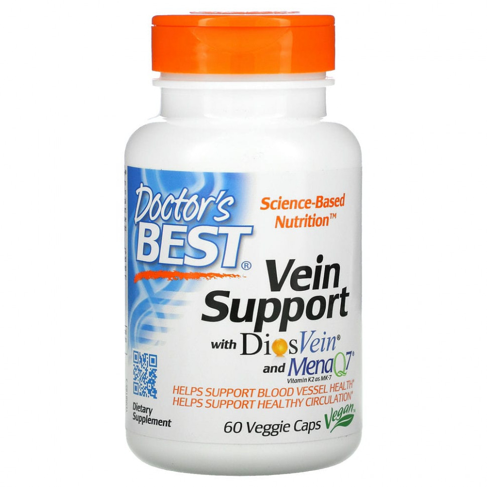  Doctor's Best, Vein Support,     DiosVein  MenaQ7, 60      -     , -, 