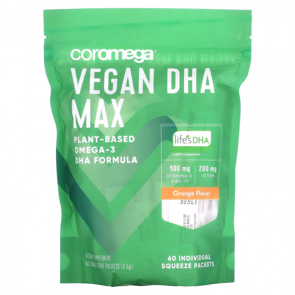  Coromega, Vegan DHA Max, , 60    2,5     -     , -, 