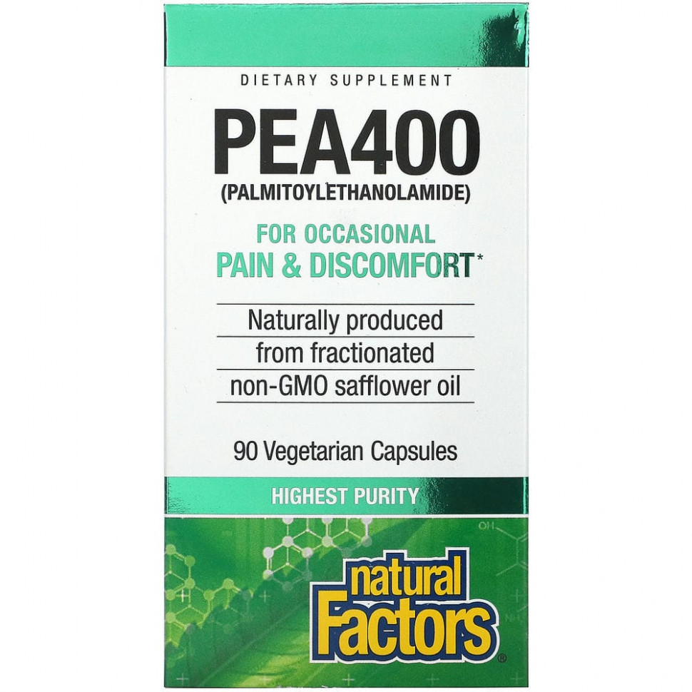  Natural Factors, PEA400, 90      -     , -, 