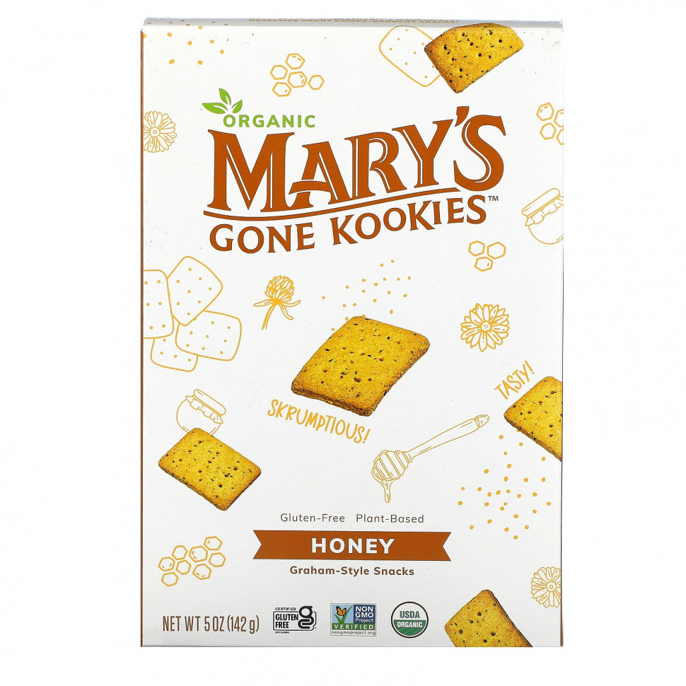  Mary's Gone Crackers, Graham Style Snack, Honey, 5 oz (141 g)    -     , -, 