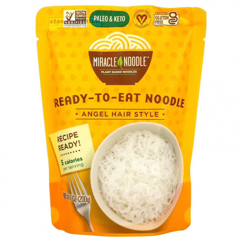  Miracle Noodle, Ready to Eat Noodle, Angel Hair Style, 200  (7 )    -     , -, 