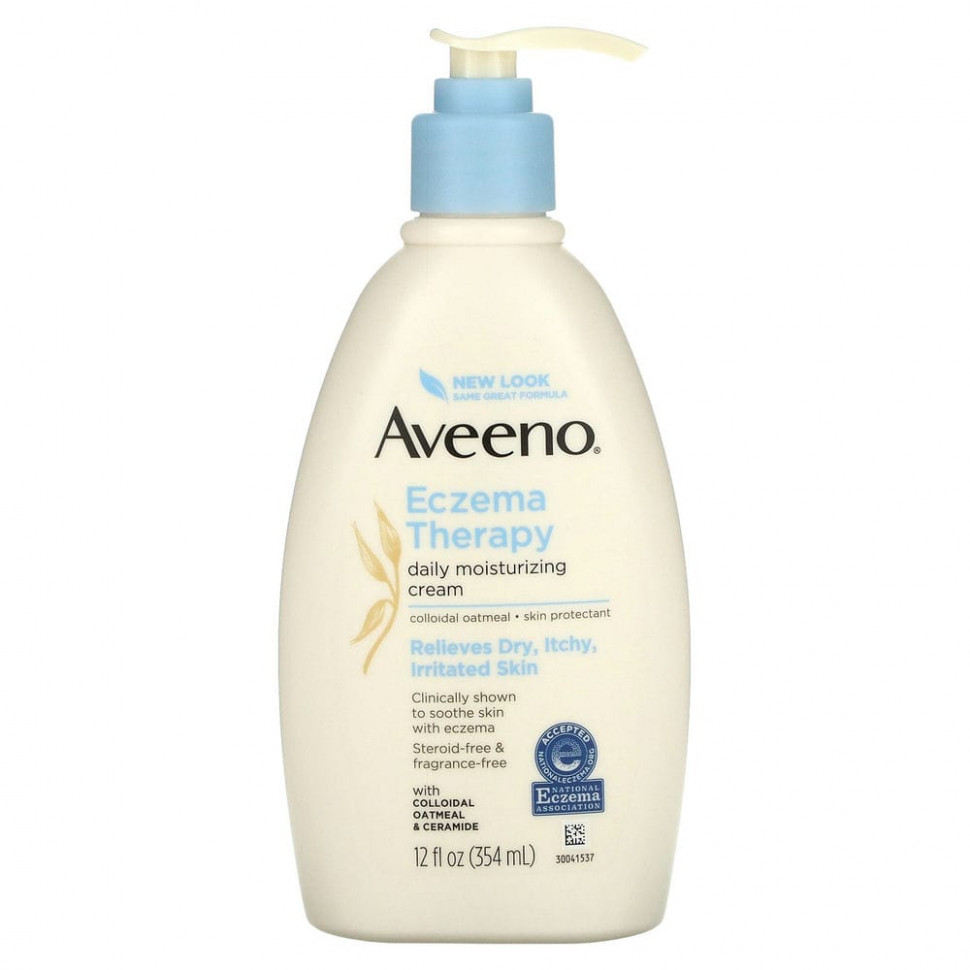 ���� Aveeno, Eczema Therapy, Moisturizing Cream, Fragrance Free, 12 fl oz (354 ml)  Iherb (������) ������ ������