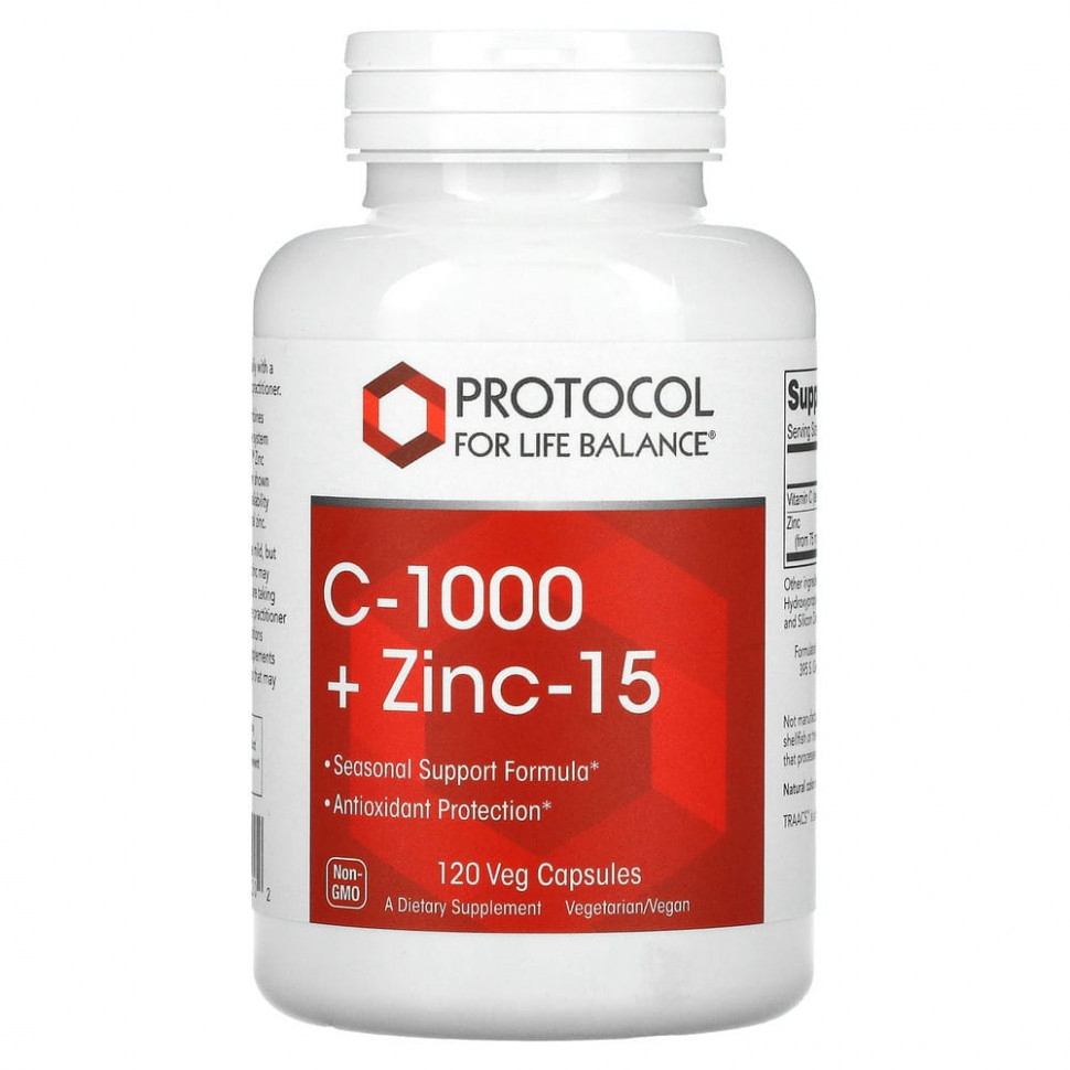  Protocol for Life Balance, C-1000 + Zinc-15, 120      -     , -, 