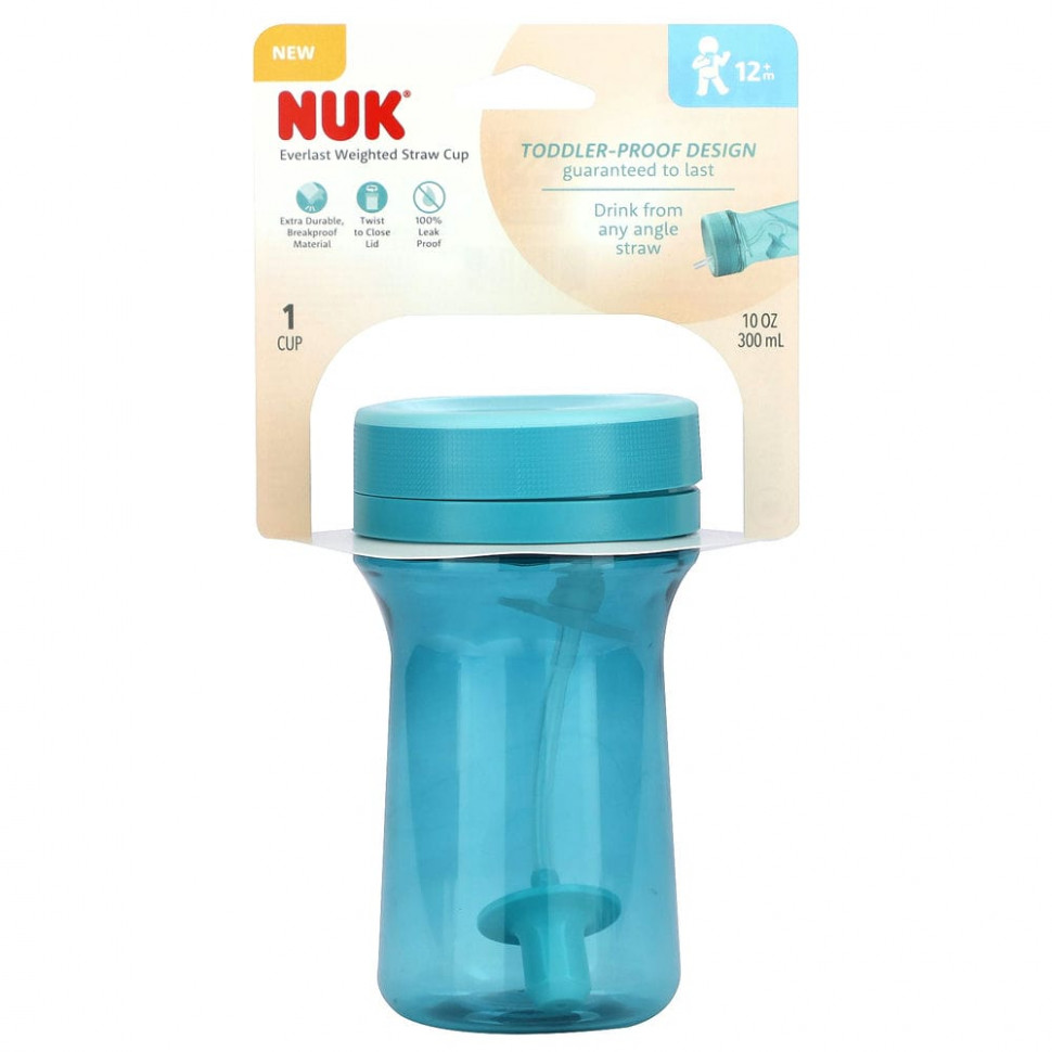  NUK, Everlast Weighted Straw Cup,    12 , , 300  (10 )    -     , -, 