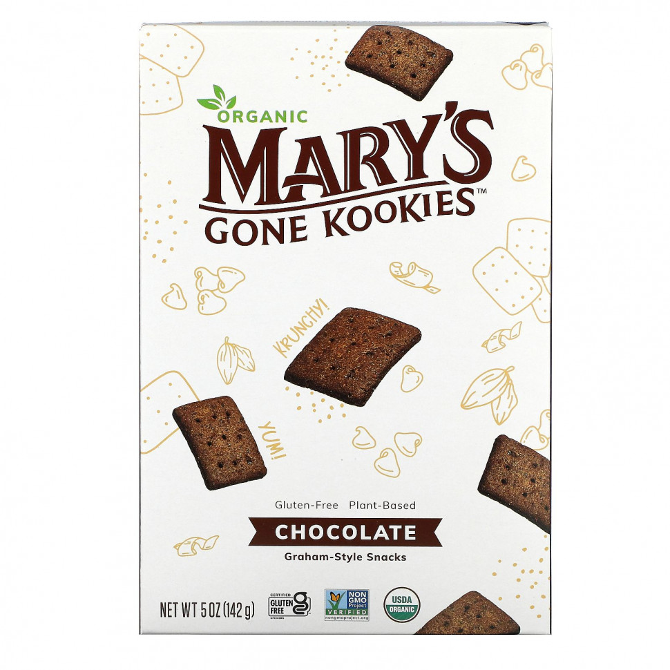  Mary's Gone Crackers, Graham Style Snack, Chocolate, 5 oz (141 g)    -     , -, 