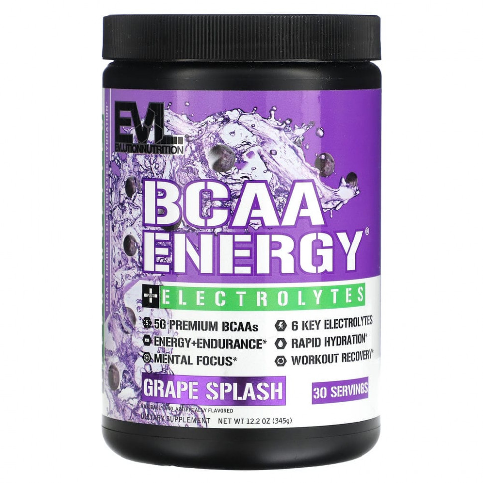  EVLution Nutrition, BCAA Energy Plus, ,   , 345  (12,2 )    -     , -, 