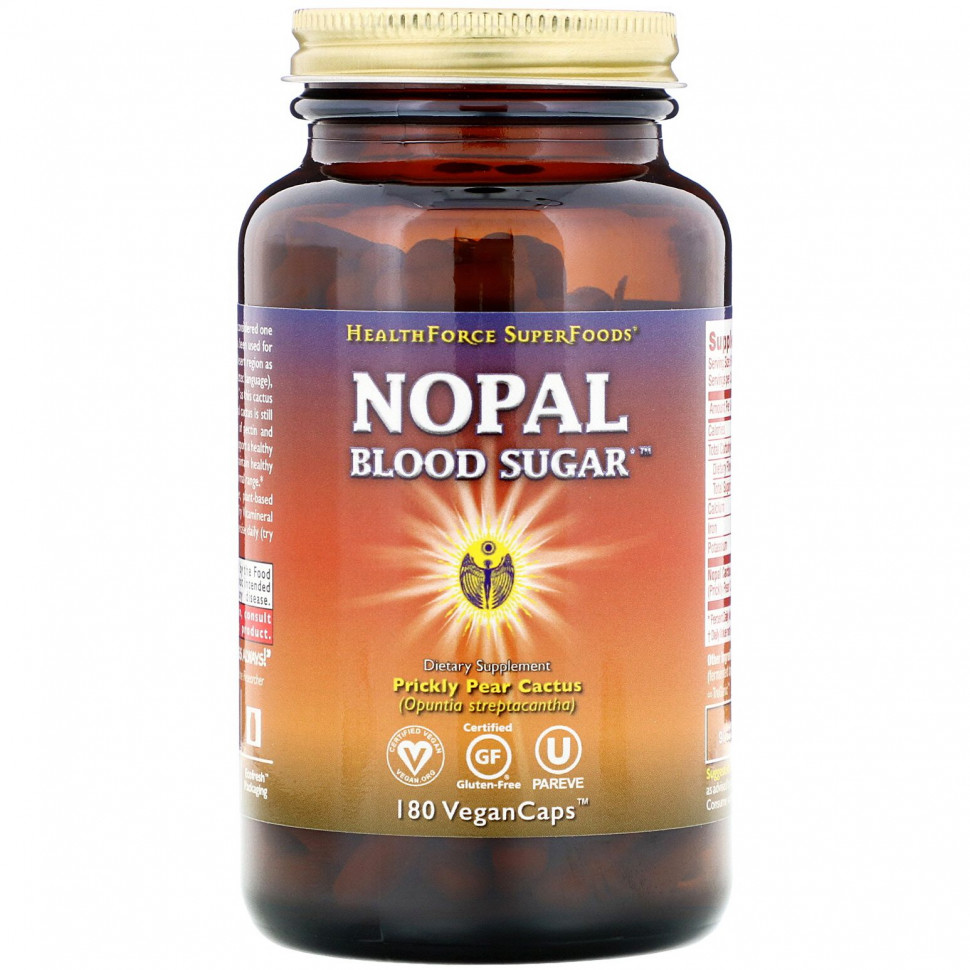  HealthForce Superfoods, Nopal Blood Sugar, 180      -     , -, 