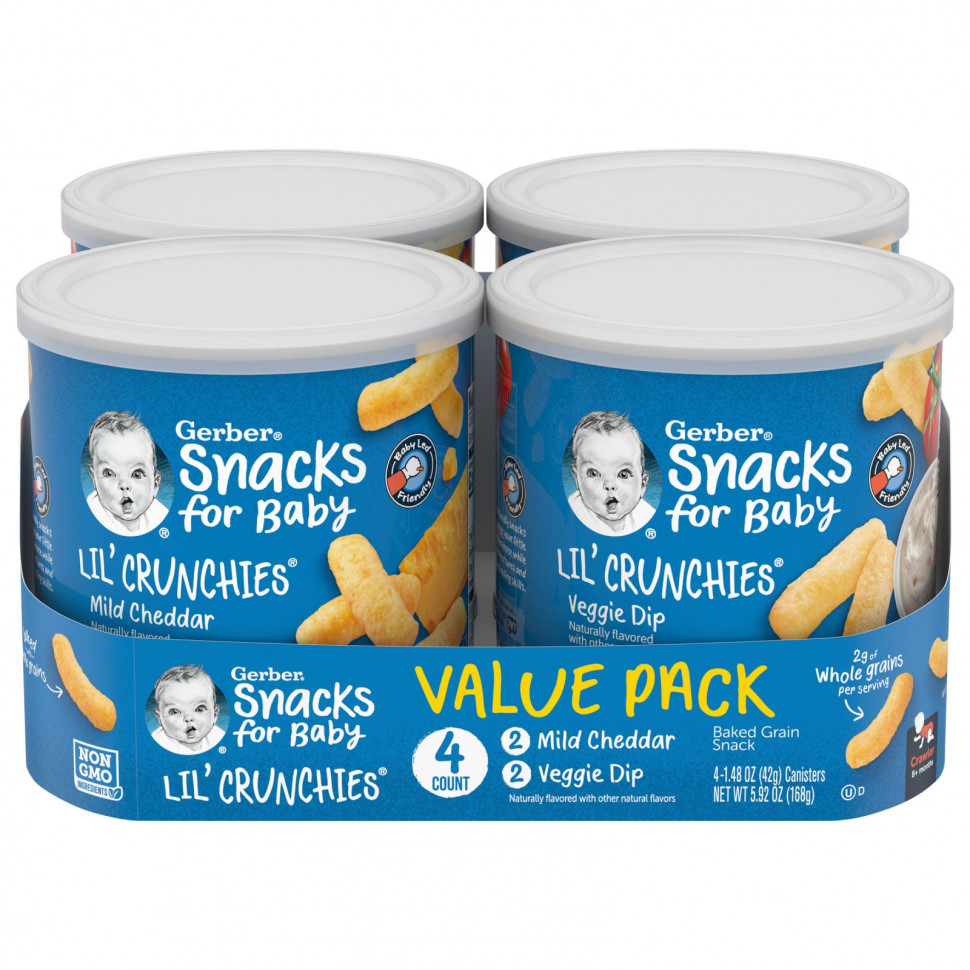  Gerber, Snacks for Baby,   ,    ,  8 ,     , 4   42  (1,48 )    -     , -, 