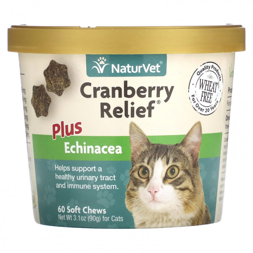 ���� NaturVet, Cranberry Relief Plus, ��������, ��� �����, 60 ����������� ��������, 90 � (3,1 �����)  Iherb (������) ������ ������