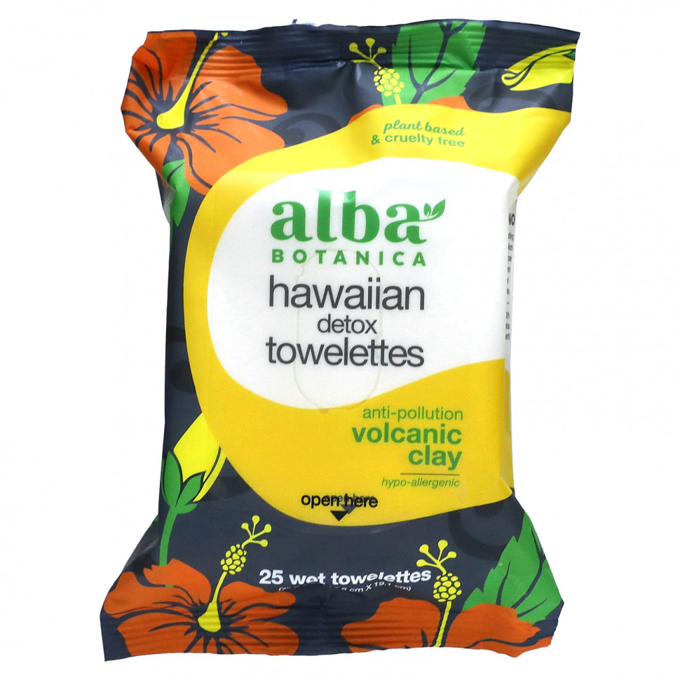  Alba Botanica, Hawaiian Detox Towelettes, 25      -     , -, 