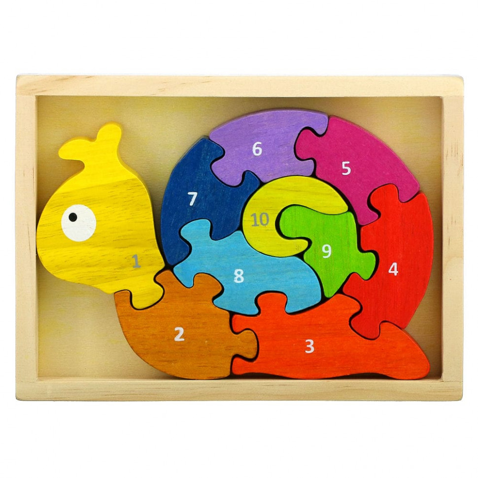  Begin Again Toys, Number Snail, Teach & Play Puzzle, 2+ Years, 10 .  Iherb ()  