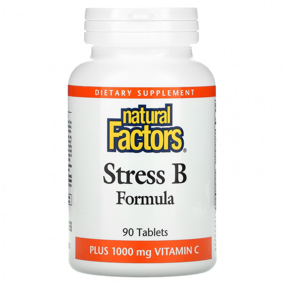  Natural Factors, Stress B Formula,  1000   C, 90     -     , -, 