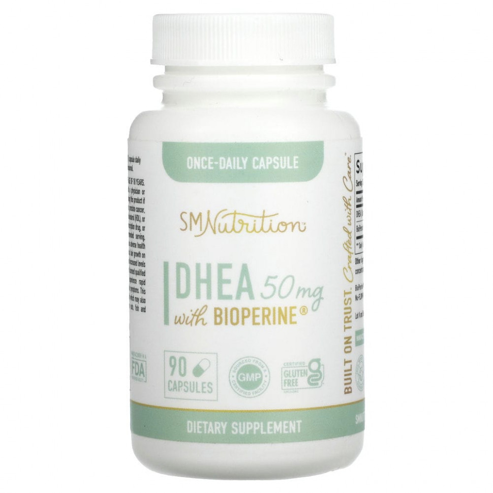  SMNutrition, DHEA with Bioperine , 50 mg , 90 Capsules    -     , -, 