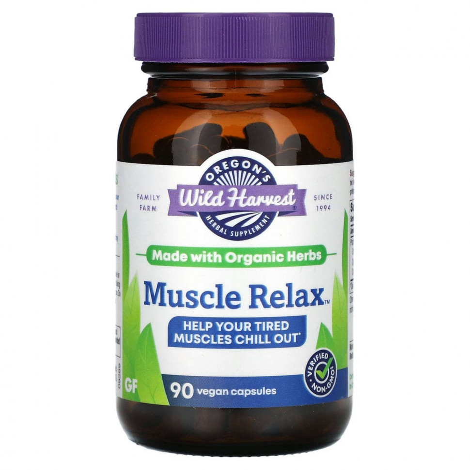  Oregons Wild Harvest, Muscle Relax, 90 Vegan Capsules    -     , -, 