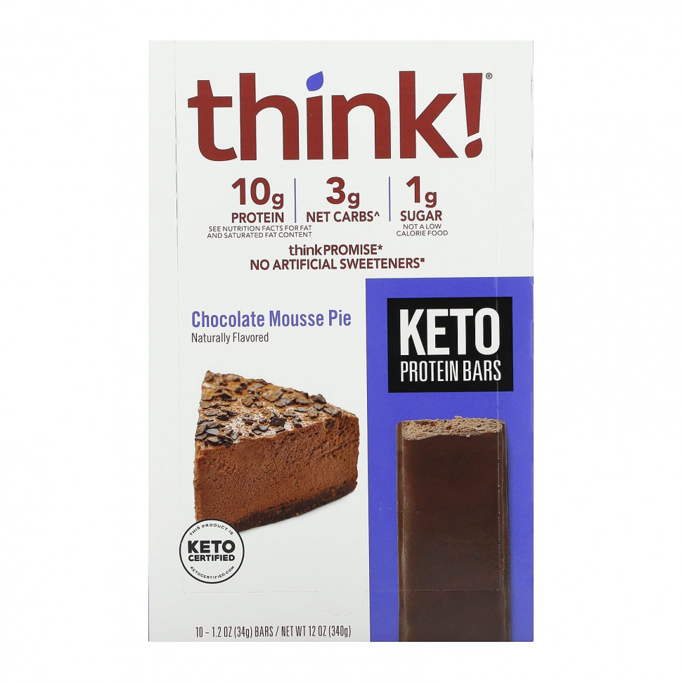  Think !, Keto Protein Bars,   , 10   34  (1,2 )    -     , -, 