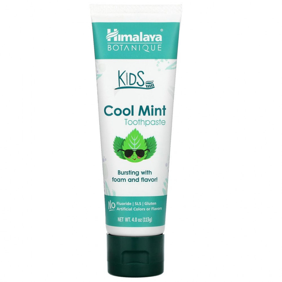  Himalaya, Botanique, Kids Toothpaste, Cool Mint, 4.0 oz (113 ml)  Iherb ()  