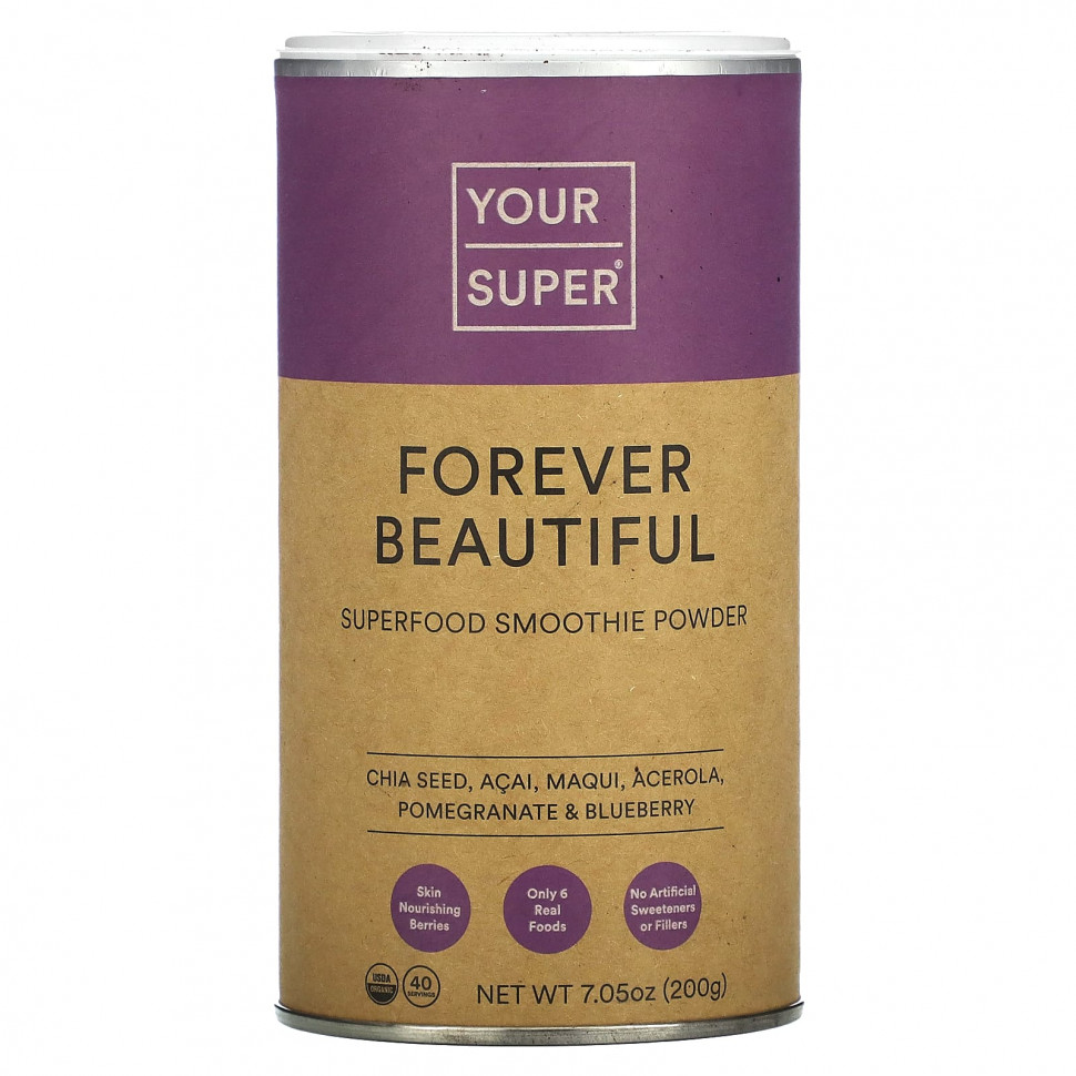  Your Super, Forever Beautiful, Superfood Smoothie Powder, 7.05 oz (200 g)    -     , -, 