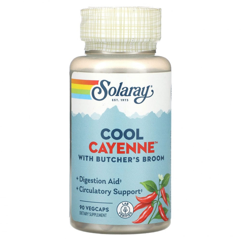  Solaray, Cool Cayenne With Butcher's Broom, 90      -     , -, 